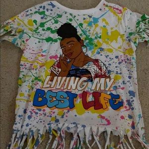 Living my best life short sleeved t-shirt